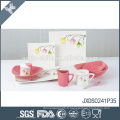 Vente chaude prix compétitif fleur fraise en céramique en céramique set de vaisselle en grès